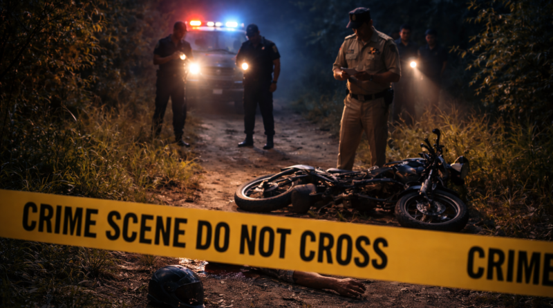 bhind murder case crime scene ai image police investigation motorcycle crime scene